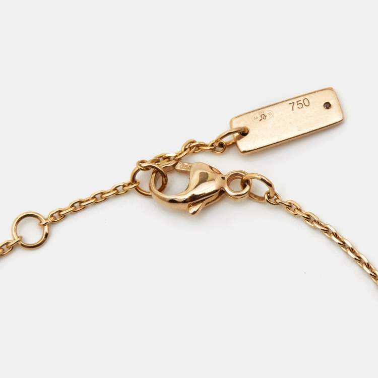 Pre Owned Messika Move Uno Pave Diamond 18k Rose Gold Bracelet