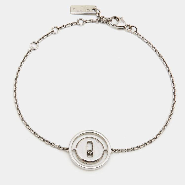 Pre Owned Messika Lucky Move Pave Diamond 18k White Gold Bracelet