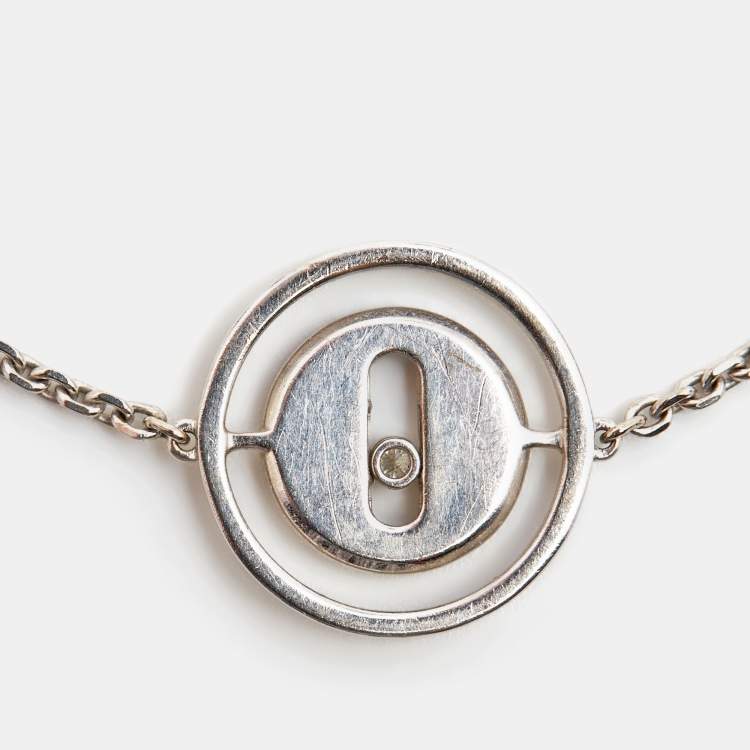 Pre Owned Messika Lucky Move Pave Diamond 18k White Gold Bracelet