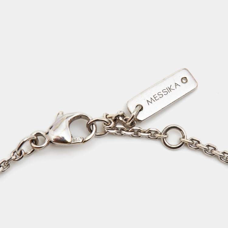 Pre Owned Messika Lucky Move Pave Diamond 18k White Gold Bracelet