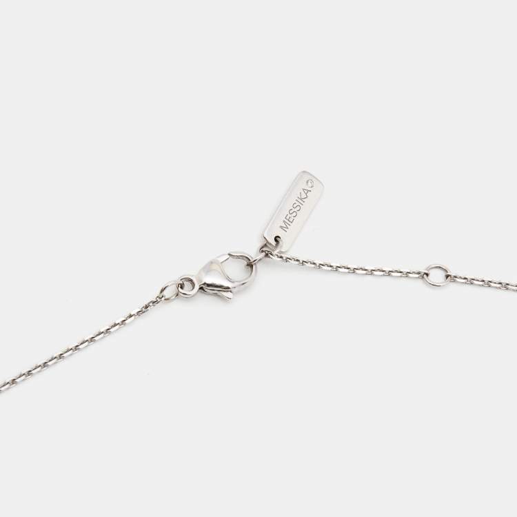 Pre Owned Messika Baby Move Diamond 18k White Gold Necklace