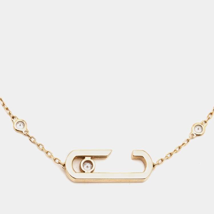 Pre Owned Messika Move Addiction by Gigi Hadid Diamond 18k Rose Gold Bracelet