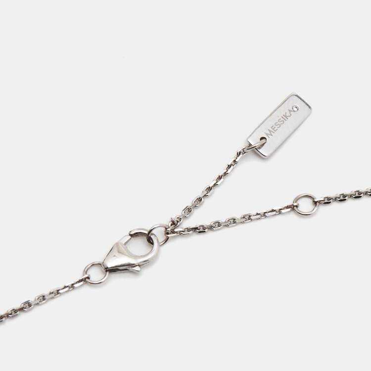 مملوكة مسبقًا Messika Move Uno Pave Diamonds 18k White Gold Necklace