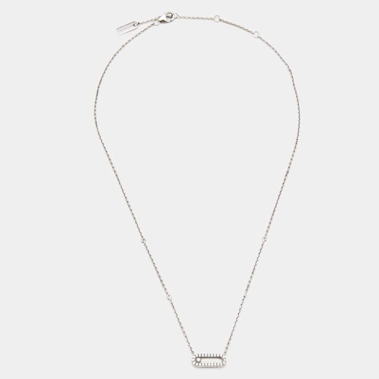 مملوكة مسبقًا Messika Move Uno Pave Diamonds 18k White Gold Necklace