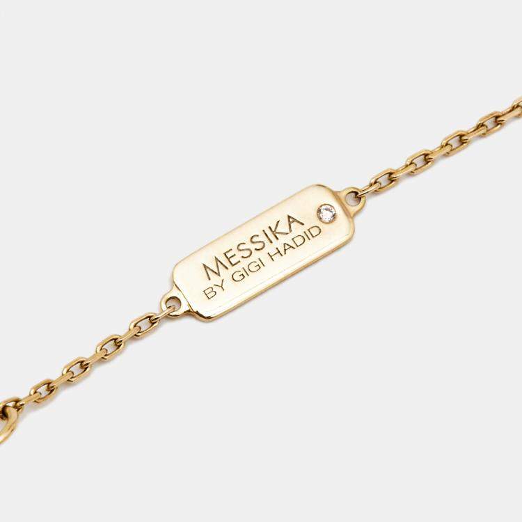 Pre Owned Messika Gigi Hadid Move Addiction Diamond 18k Rose Gold Necklace