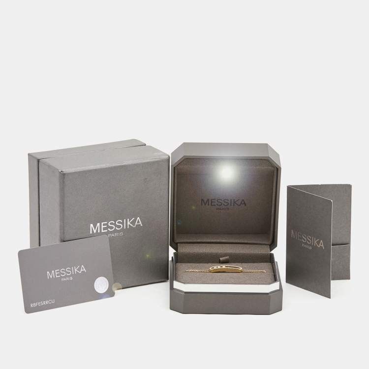 Pre Owned Messika Move Classique Paved Diamonds 18k Yellow Gold Bracelet
