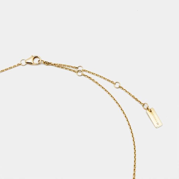 Pre Owned Messika Baby Move Diamond 18K Yellow Gold Pendant Necklace