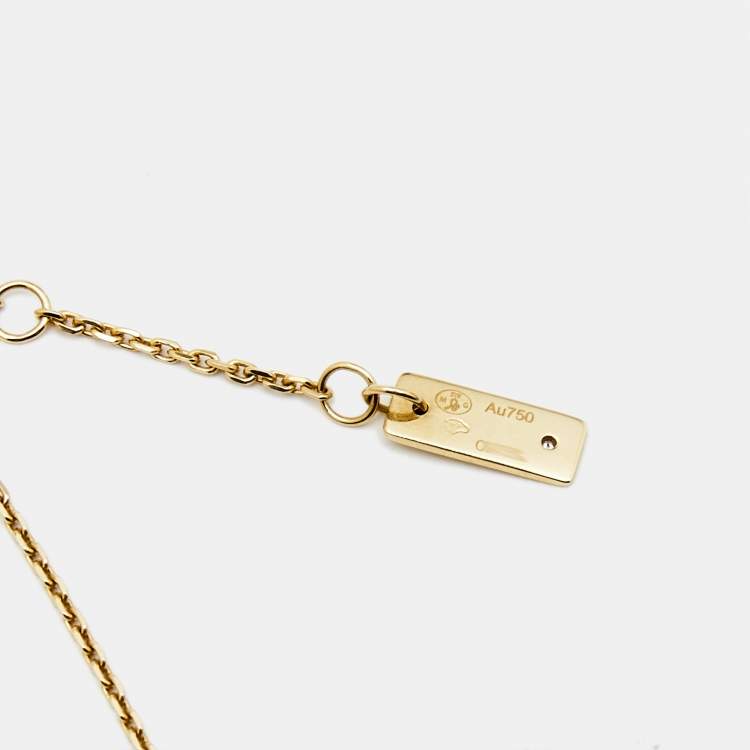 Pre Owned Messika Baby Move Diamond 18K Yellow Gold Pendant Necklace