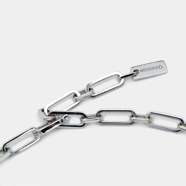 Pre Owned Messika Move Link Diamonds 18k White Gold Choker Necklace
