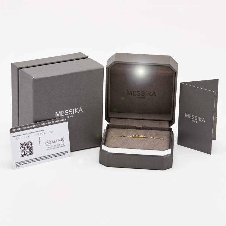 Pre Owned Messika Move Uno Diamonds 18k Yellow Gold Bracelet
