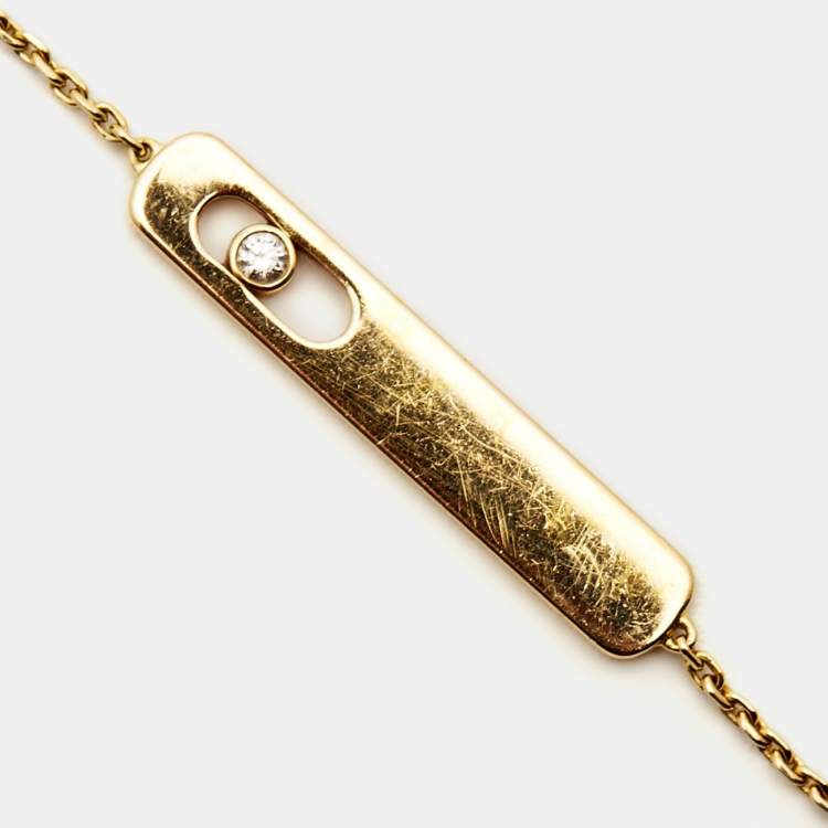 Pre Owned Messika My First  Bracelet Diamond 18k Yellow Gold Bracelet