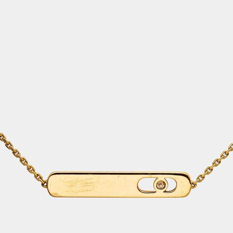Pre Owned Messika My First  Bracelet Diamond 18k Yellow Gold Bracelet