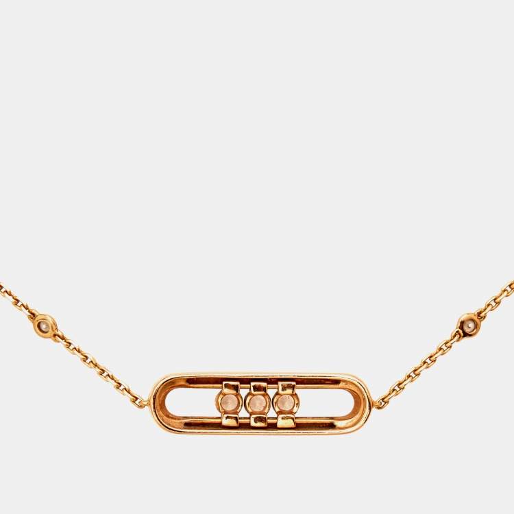 Pre Owned Messika Baby Move Diamond 18K Rose Gold Bracelet