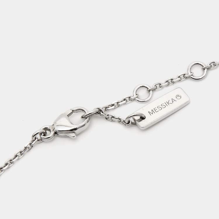 Pre Owned Messika Move Uno Diamonds 18k White Gold Bracelet