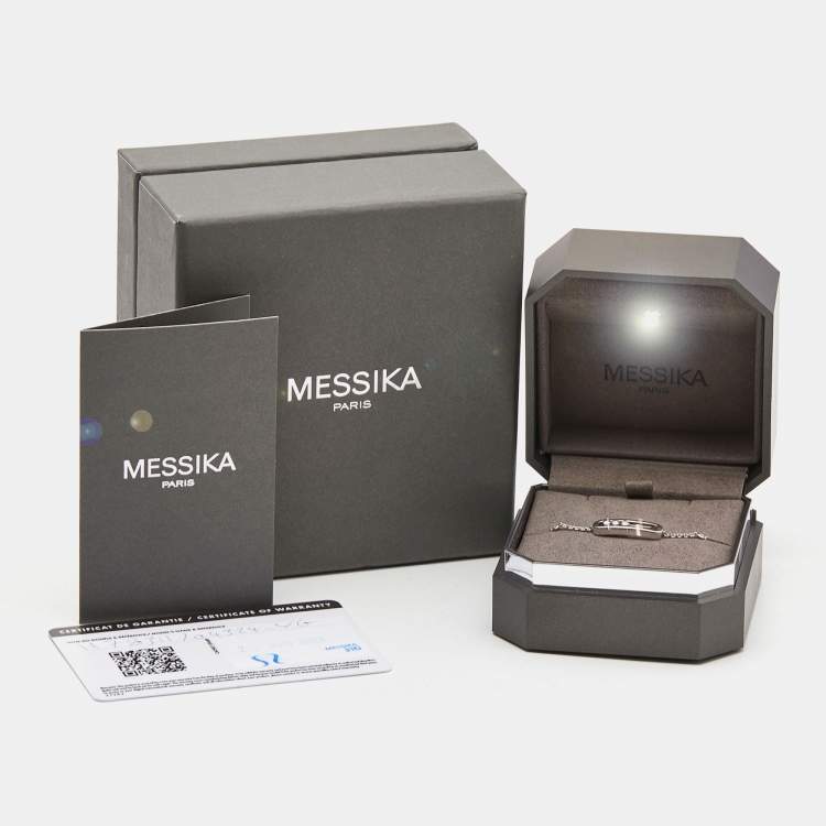 Pre Owned Messika Baby Move Diamond 18k White Gold Bracelet