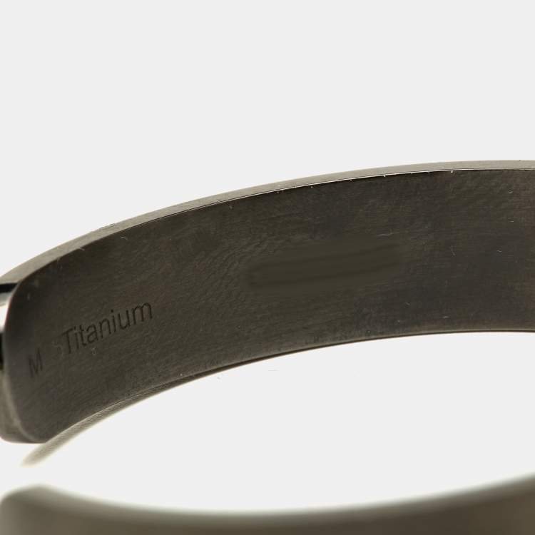 Pre Owned Messika Move Titanium Graphite Diamond Open Cuff Bracelet M