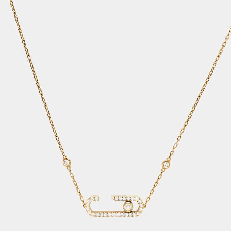 Pre Owned Messika by Gigi Hadid Move Addiction Diamond 18k Yellow Gold Bracelet