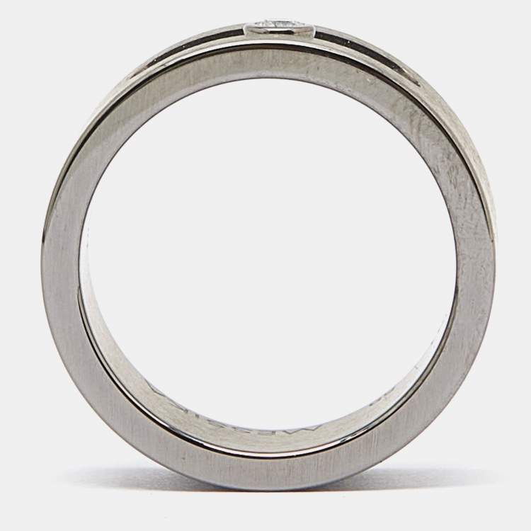 Pre Owned Messika Move Titanium Diamond Ring Size 58