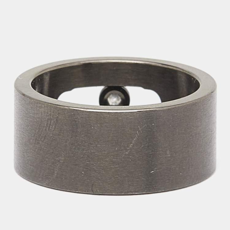Pre Owned Messika Move Titanium Diamond Ring Size 58