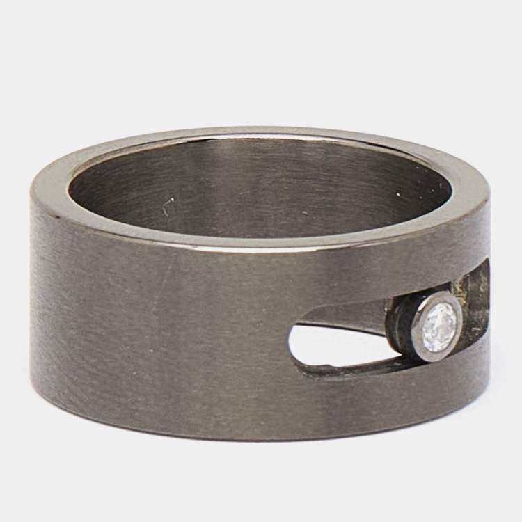 Pre Owned Messika Move Titanium Diamond Ring Size 58