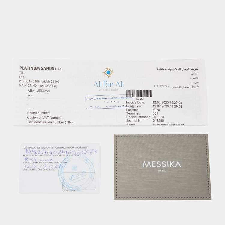 Pre Owned Messika Move Titanium Diamond Ring Size 58