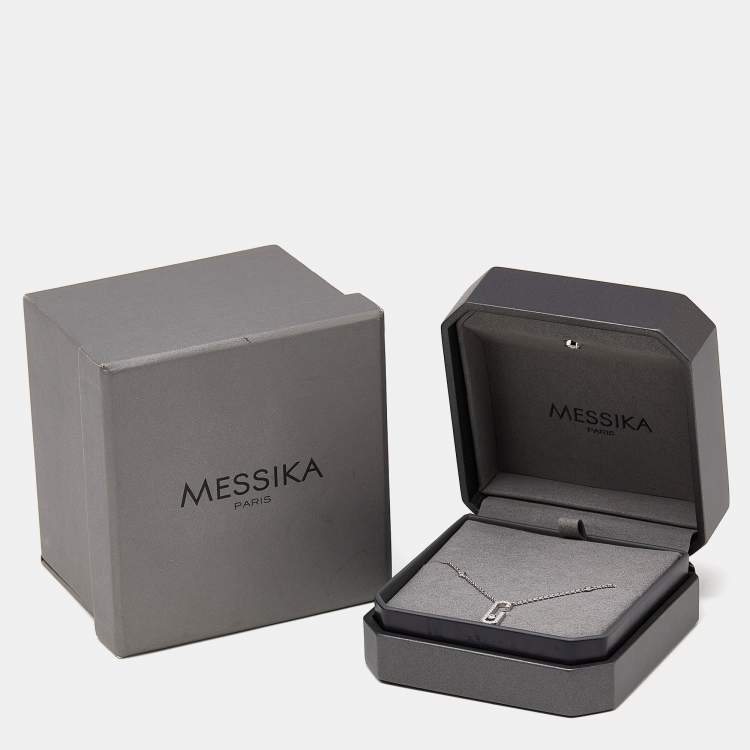 Pre Owned Messika Move Addiction Pavé  Diamond 18K White Gold Necklace