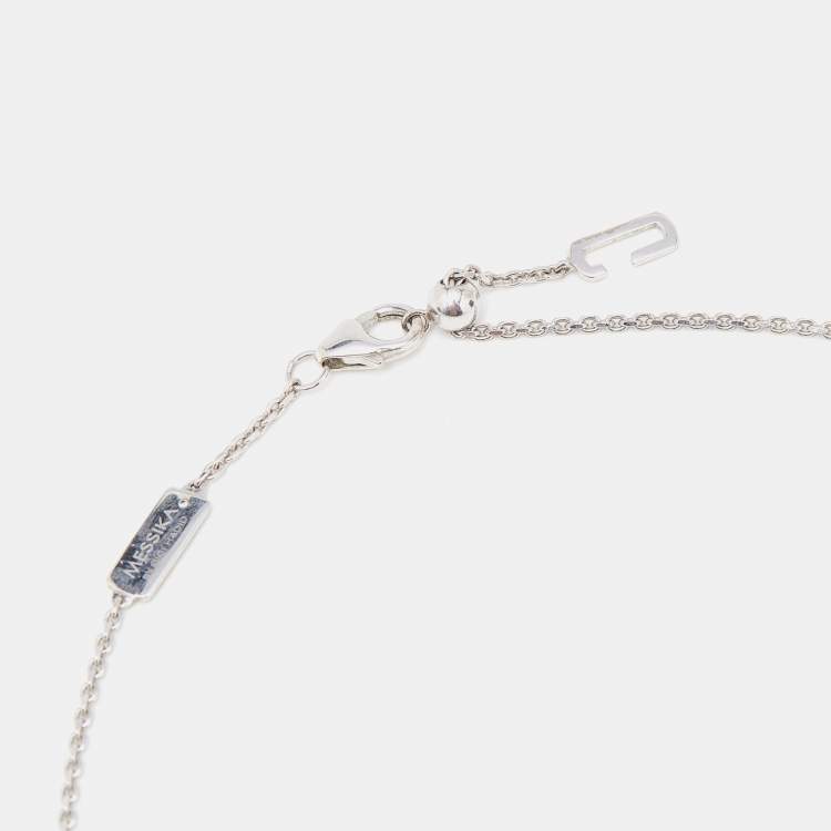 Pre Owned Messika Move Addiction Pavé  Diamond 18K White Gold Necklace