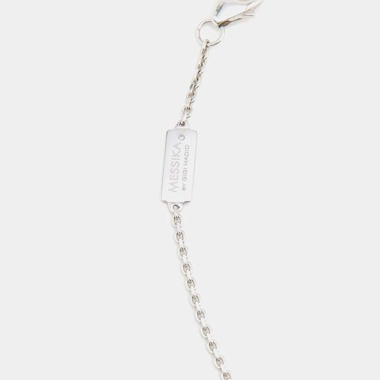 Pre Owned Messika Move Addiction Pavé  Diamond 18K White Gold Necklace