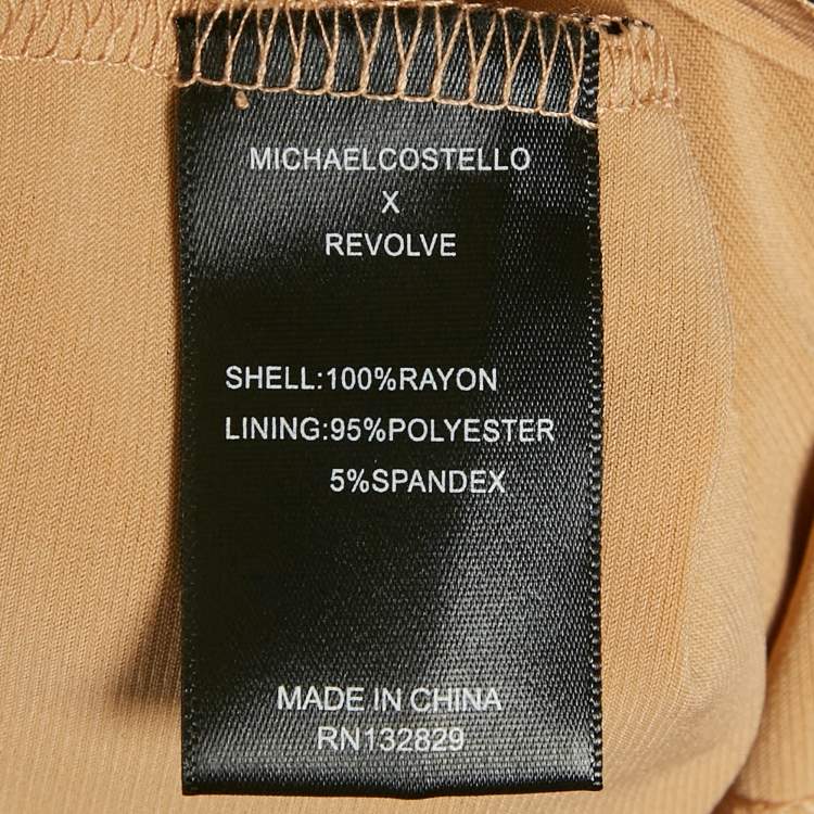 Pre Owned Michael Costello x Revolve Black Lace Flared Sleeve Bodysuit S