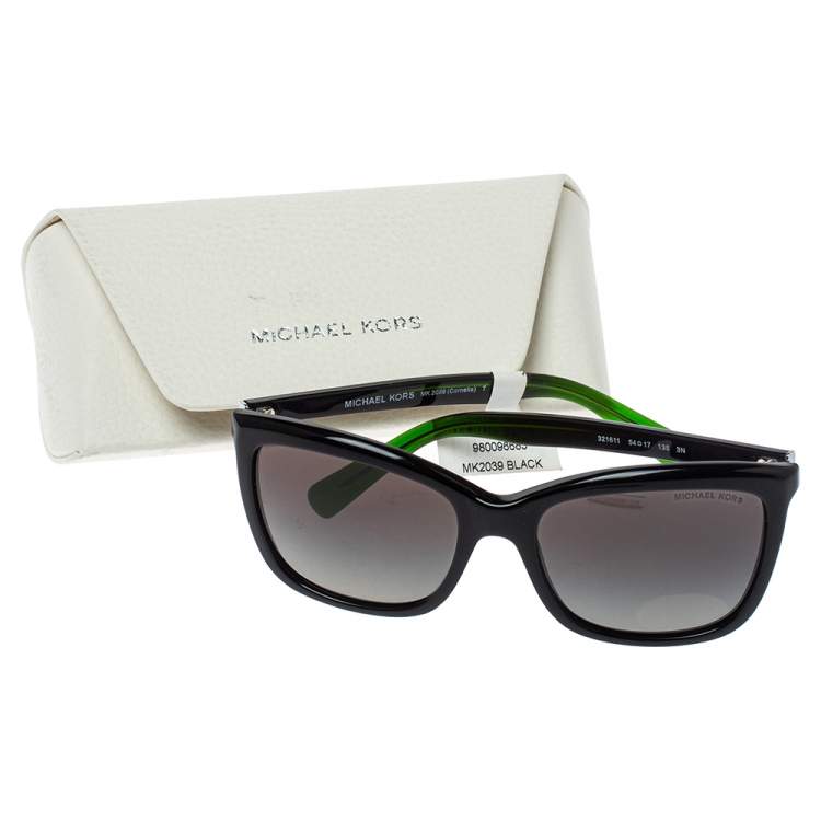 Pre Owned Michael Kors Black/Green MK 2039 Cornelia Wayfarer Sunglasses