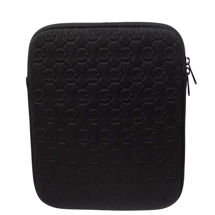 Pre Owned Michael Kors Black Neoprene Zipper iPad Tablet Case
