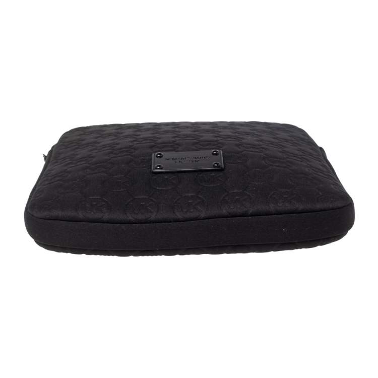 Pre Owned Michael Kors Black Neoprene Zipper iPad Tablet Case