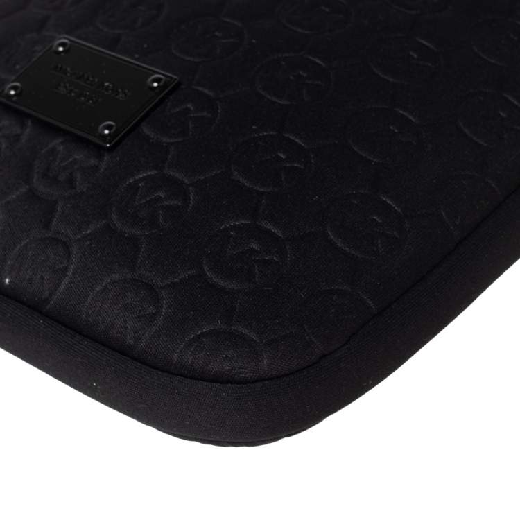 Pre Owned Michael Kors Black Neoprene Zipper iPad Tablet Case