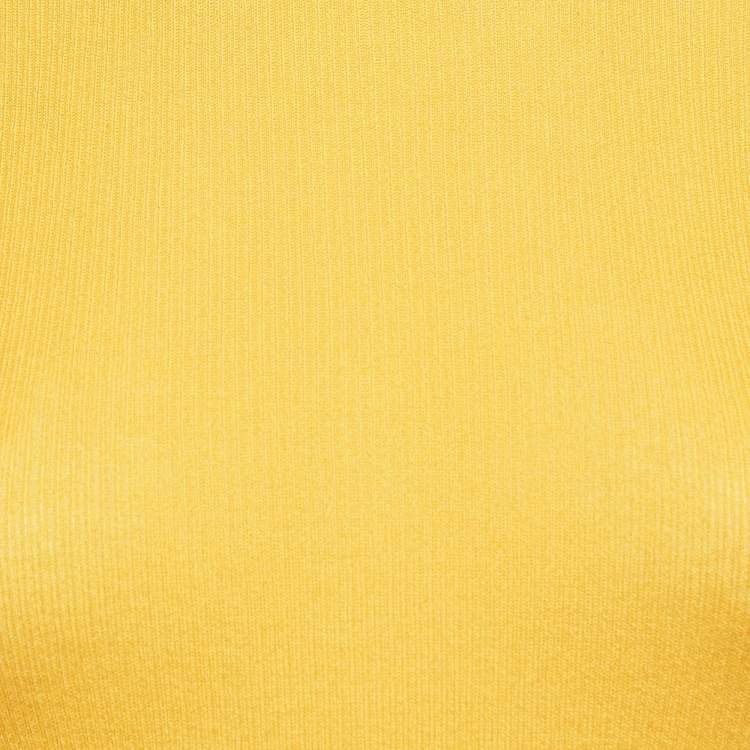 Pre Owned Michael Kors Lemon Yellow Cashmere Knit Jumper S
