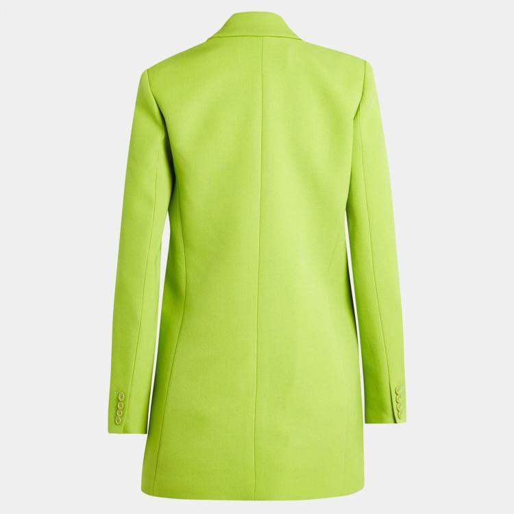 مملوكة مسبقًا Michael Kors Gabardine Boyfriend Green Wool Blazer XS/S