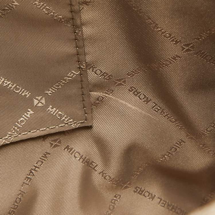 Pre Owned Michael Kors Dark Brown Signature Coated Canvas Large Maple Tote