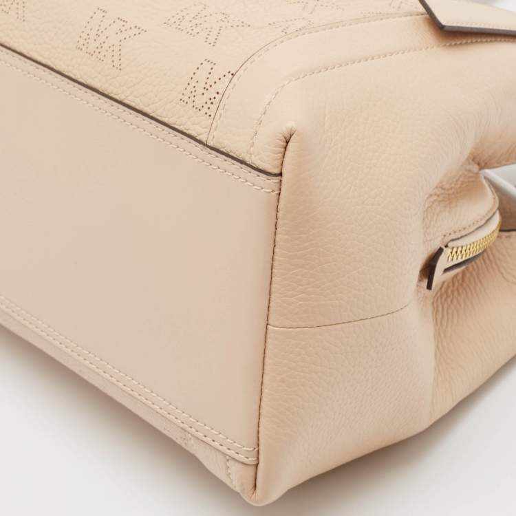 Pre Owned Michael Kors Pink Leather Large Arlo Tote