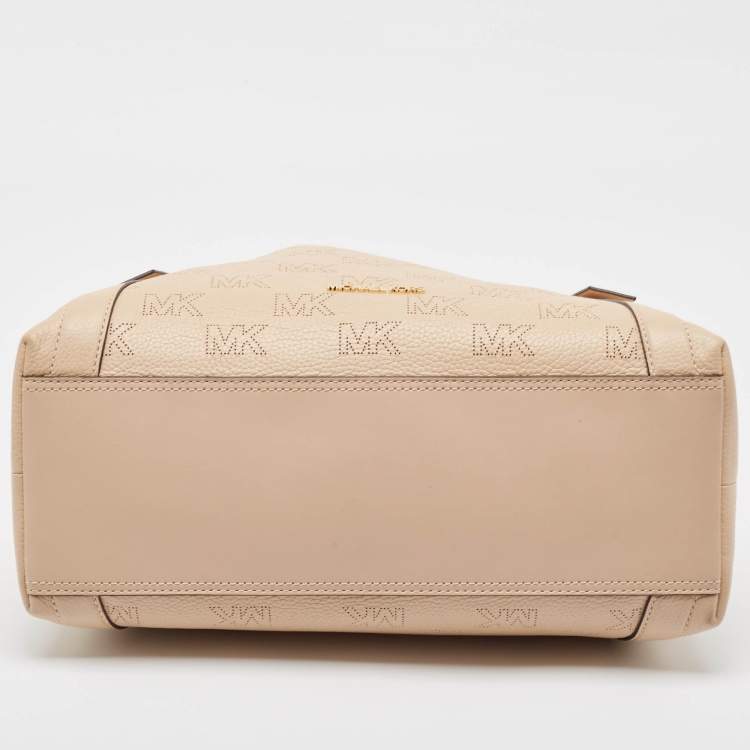 Pre Owned Michael Kors Pink Leather Large Arlo Tote