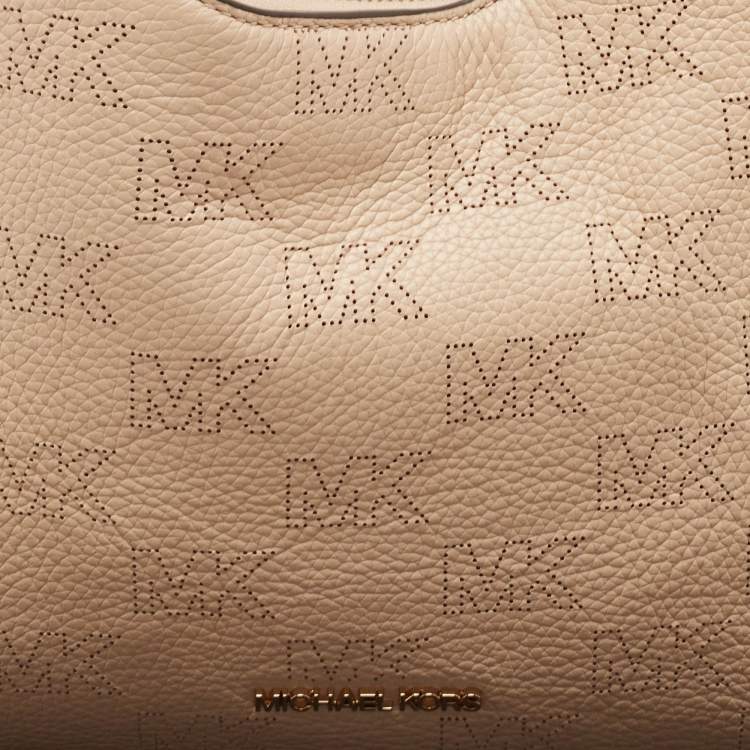 Pre Owned Michael Kors Pink Leather Large Arlo Tote