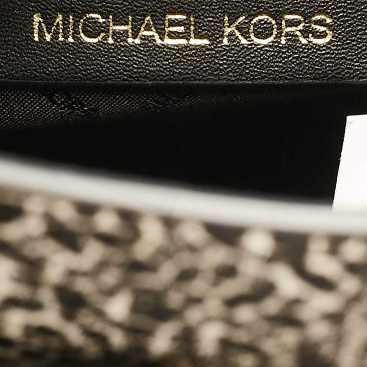 Pre Owned Michael Kors Black Calfhair and Leather Hamilton Tote