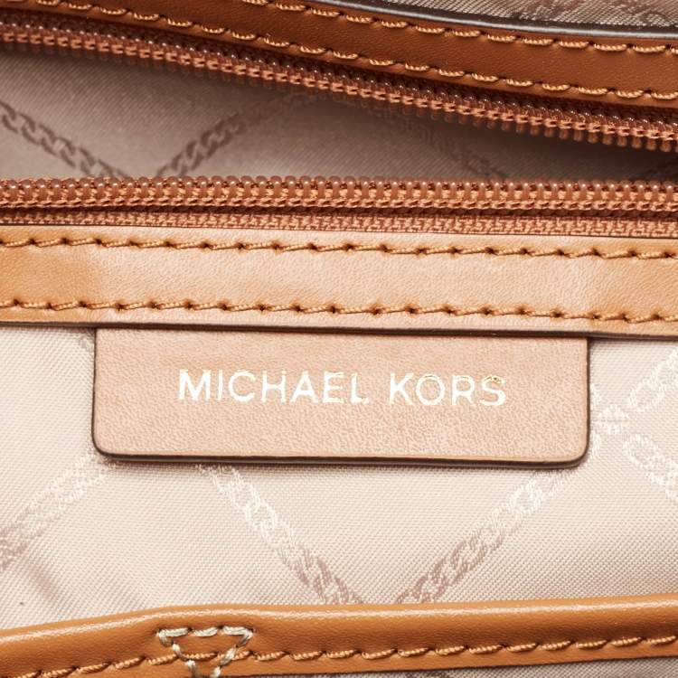 Pre Owned Michael Kors Multicolor Coated Canvas Faux Leather Duffel Bags