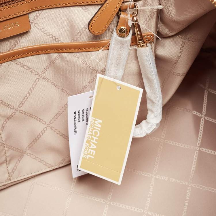 Pre Owned Michael Kors Multicolor Coated Canvas Faux Leather Duffel Bags