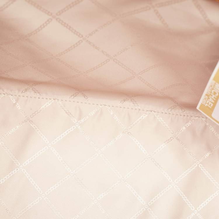 Pre Owned Michael Kors Grey Coated Canvas Faux Leather Large Shopper Tote