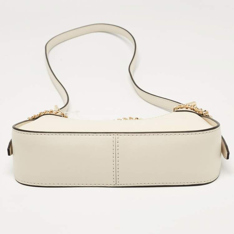Pre Owned Michael Kors Cream Leather Small Wilma Crossbody Bag