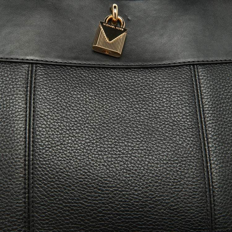 Pre Owned Michael Kors Black Leather Large Gramercy Satchel