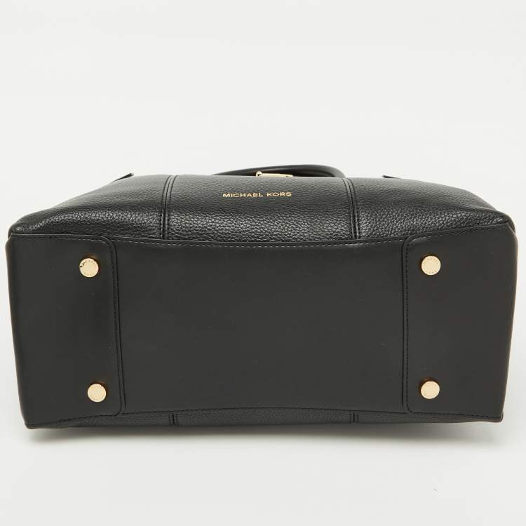 Pre Owned Michael Kors Black Leather Large Gramercy Satchel