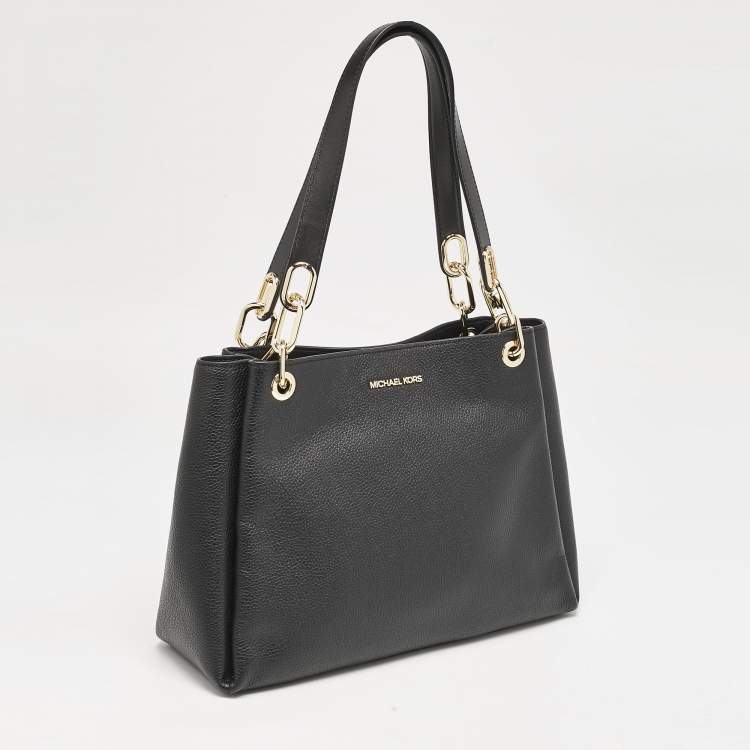 مملوكة مسبقًا Michael Kors Black Leather Large Trisha Tote
