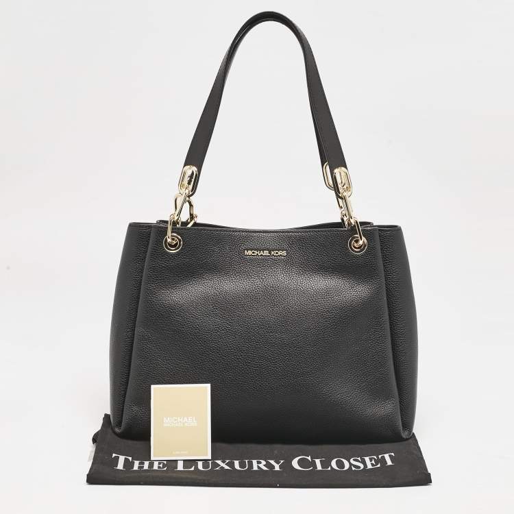 مملوكة مسبقًا Michael Kors Black Leather Large Trisha Tote