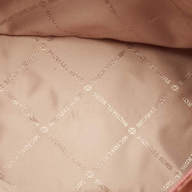 Pre Owned MICHAEL Michael Kors Metallic Leather Extra-Small Jet Set Travel Tote