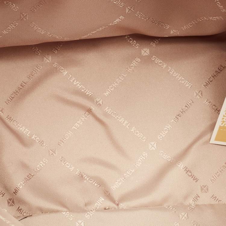 Pre Owned Michael Kors Grapefruit Leather Extra-Small Jet Set Travel Tote